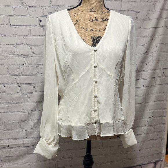 Nine West Tops - NWOT Nine West Cream Button-Down Blouse